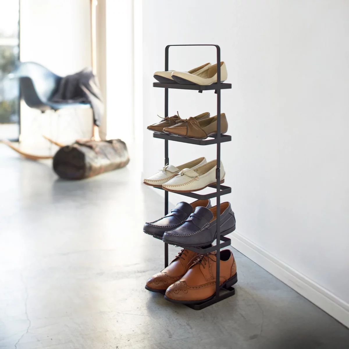 Yamazaki Schuhregal hoch TOWER Schwarz, Detailansicht 2 | One Horizon