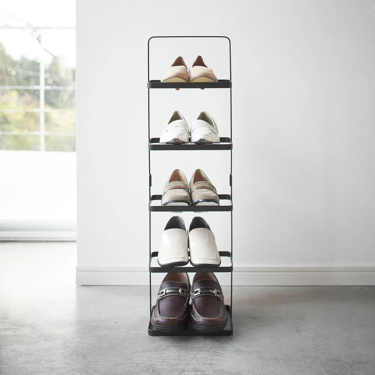 Yamazaki Schuhregal hoch TOWER Schwarz, Detailansicht 3 | One Horizon