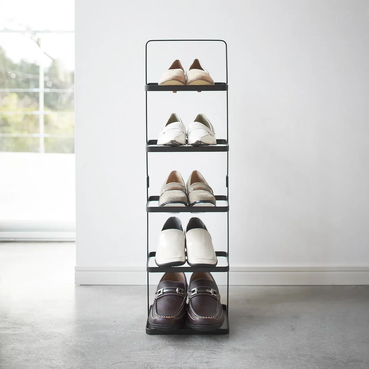 Yamazaki Schuhregal hoch TOWER Schwarz, Detailansicht 11 | One Horizon