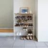 Yamazaki Schuhregal TOWER 6 Ebenen mit Holzplatte Weiss, Detailansicht 6 | One Horizon