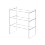 Yamazaki TOWER Extendable Shoe Rack, White, Detail View 4 | One Horizon