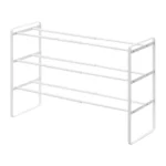 Yamazaki TOWER Extendable Shoe Rack, White, Detail View 5 | One Horizon
