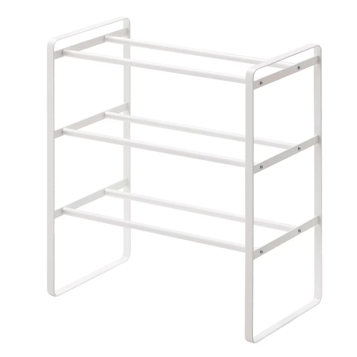 Yamazaki TOWER Extendable Shoe Rack, White, Detail View 6 | One Horizon