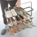 Yamazaki TOWER Wide Shoe Rack, Black, Detail View 4 | One Horizon