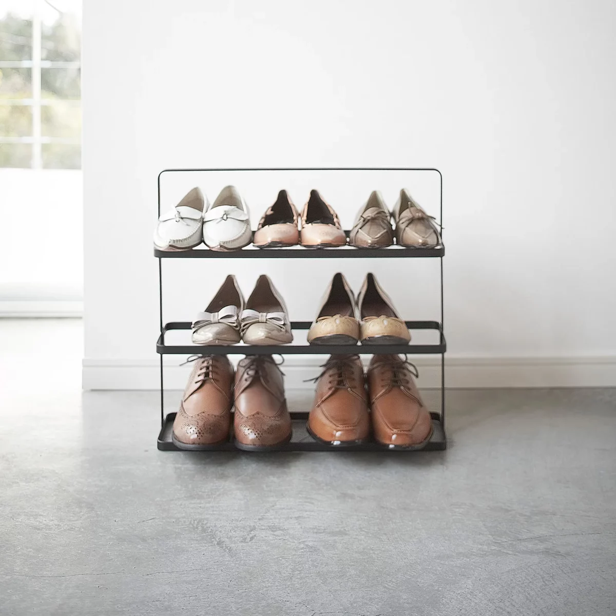 Yamazaki TOWER Wide Shoe Rack, Black, Detail View 11 | One Horizon