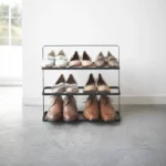 Yamazaki TOWER Wide Shoe Rack, Black, Detail View 11 | One Horizon
