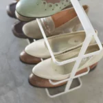 Yamazaki TOWER Wide Shoe Rack, White, Detail View 5 | One Horizon