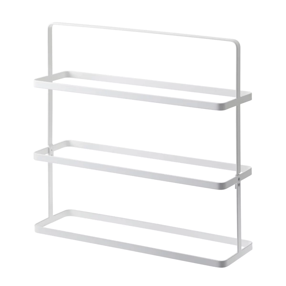 Yamazaki TOWER Wide Shoe Rack, White, Detail View 9 | One Horizon