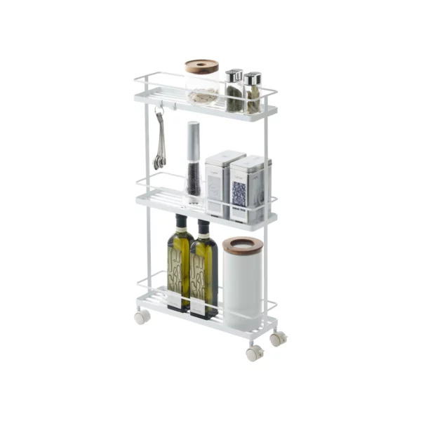 Yamazaki Servierwagen TOWER 3 Fächer Weiss | One Horizon