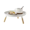 Plateau Yamazaki PLAIN avec pieds en bois, blanc | One Horizon