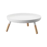 Plateau Yamazaki PLAIN avec pieds en bois, blanc, vue détaillée 8 | One Horizon