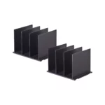 Lot de 2 organiseurs de poche Yamazaki TOWER, couleur noire, les deux pièces vides sur fond blanc