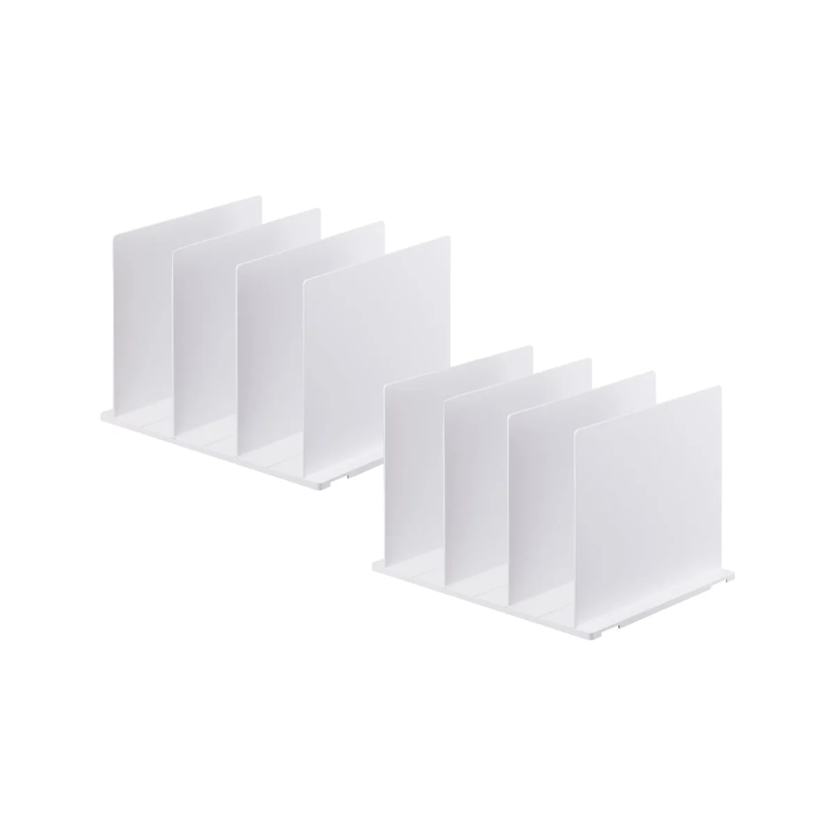 Lot de 2 organiseurs de poche Yamazaki TOWER, couleur blanche, les deux pièces vides sur fond blanc