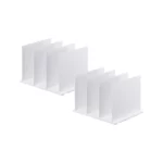 Lot de 2 organiseurs de poche Yamazaki TOWER, couleur blanche, les deux pièces vides sur fond blanc