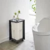 Yamazaki Toilettenpapier-Box TOWER mit Rollen, Detailansicht 3 | One Horizon