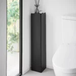 Yamazaki Toilettenpapier-Ständer TOWER schmal Schwarz, Detailansicht 2 | One Horizon