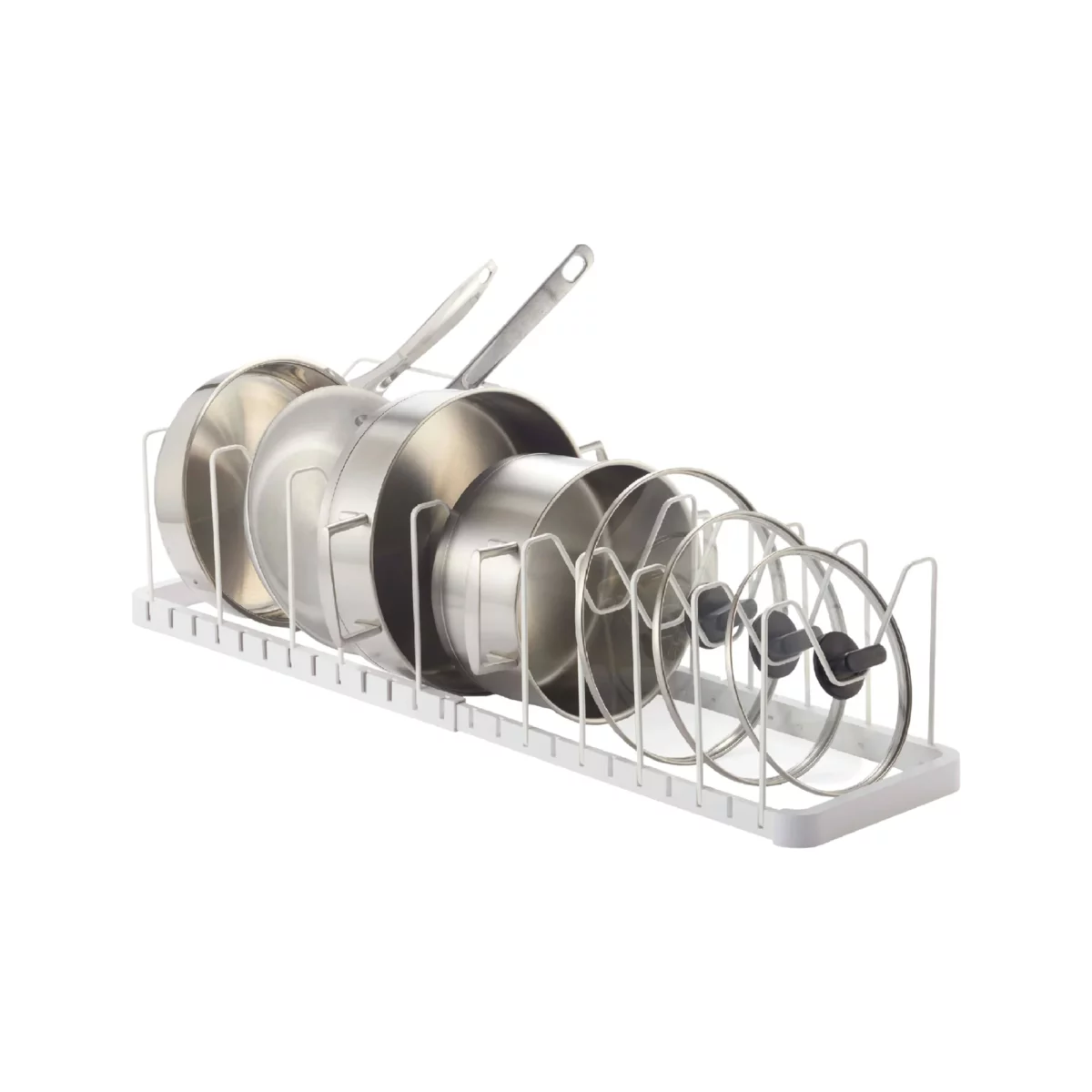 Yamazaki Topfdeckelhalter TOWER ausziehbar Weiss | One Horizon