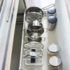 Yamazaki Topfdeckelhalter TOWER ausziehbar Weiss, Detailansicht 3 | One Horizon