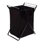 Yamazaki Wäschekorb TOWER mit herausnehmbarer Tasche Schwarz | One Horizon