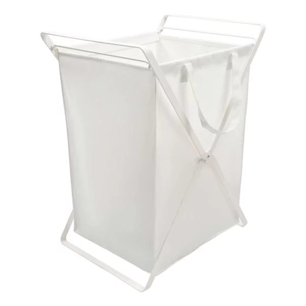 Yamazaki Wäschekorb TOWER mit herausnehmbarer Tasche Weiss | One Horizon