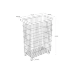 Yamazaki TOWER Laundry Basket with Casters, Black, Detail View 11 | One Horizon