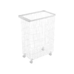 Yamazaki TOWER Laundry Basket with Casters, White | One Horizon