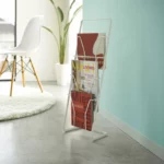 Yamazaki TOWER Magazine Rack, White, Detail View 4 | One Horizon