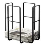 NEWS RACK TOWER newspaper collector Black