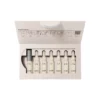 Geöffnete Packung BABOR Active Purifier mit den Ampullen in einer Reihe, dem Ampullenöffner und der Anleitung im Deckel