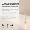 Infografik BABOR Active Purifier Ampoule Serum Concentrate mit Wirkung innerhalb von 7 Tagen, clean und vegan