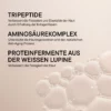 Infographie sur les principes actifs du Collagen Booster de BABOR : tripeptides, complexe d'acides aminés et enzymes protéiques issues du lupin