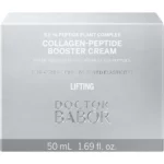 Silberne Faltschachtel der BABOR Collagen-Peptide Booster Cream mit Aufschrift 9.6 % Peptide Plant Complex