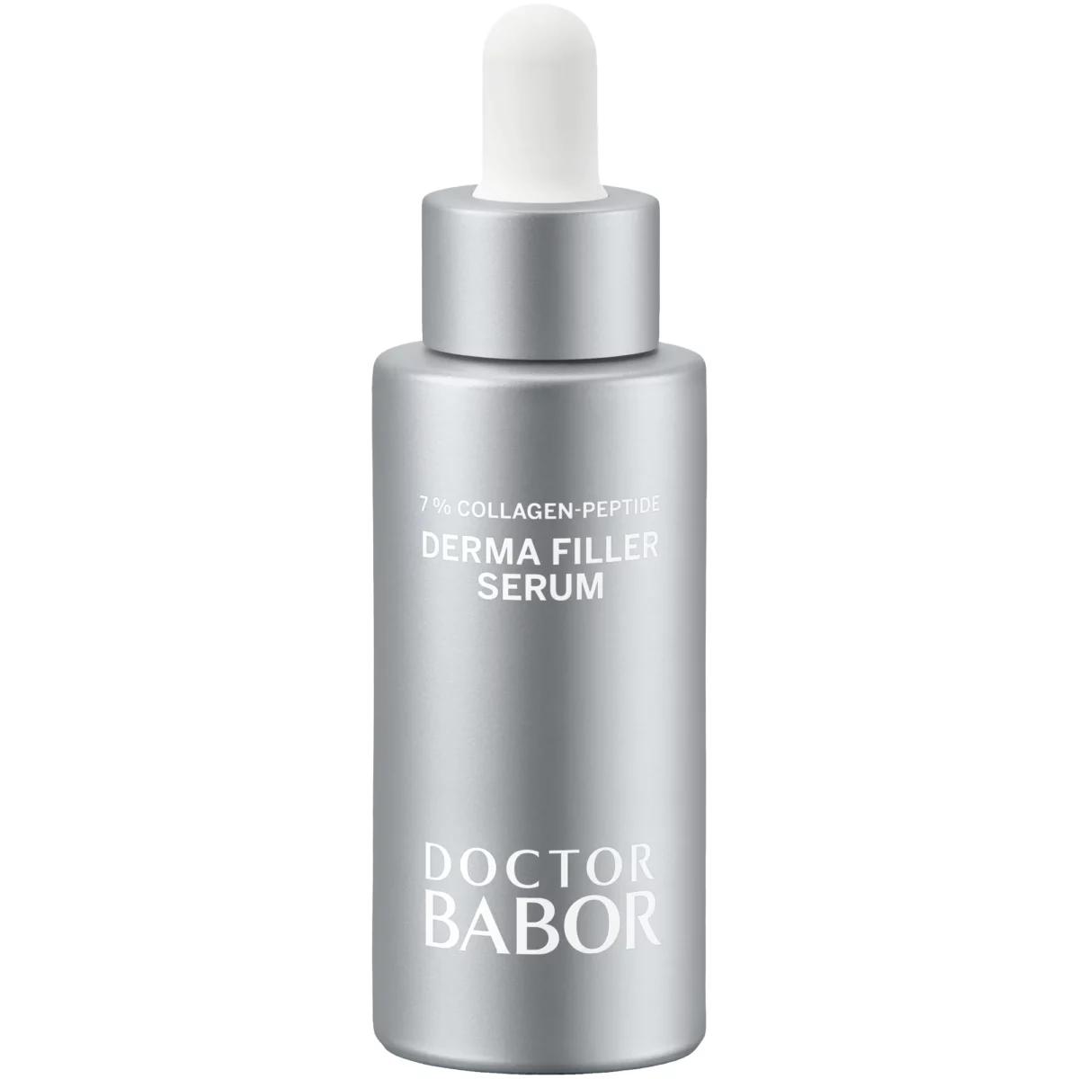 BABOR Derma Filler Serum in silberner 30-ml-Flasche mit weisser Pipette, Linie DOCTOR BABOR Lifting