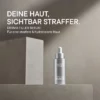 BABOR Derma Filler Serum auf einem Steinsockel mit dem Text Deine Haut, sichtbar straffer