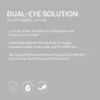 Infografik BABOR Dual Eye Solution: Tetrapeptid und Enzianwurzel, Tagespflege mit Feuchtigkeit, Nachtpflege
