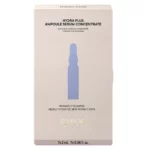 Faltschachtel BABOR Hydra Plus Ampoule Serum Concentrate in Beige mit blauer Ampullengrafik, Vorderseite