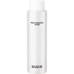BABOR Milky Ceramide Toner in weisser 200-ml-Flasche mit schwarzem Schriftzug, Vorderseite