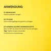 Infografik zur Anwendung des BABOR Mineral Invisible Balm SPF 30: Reinigung, Pflege, dann mineralischer Sonnenschutz