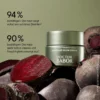 Infografik BABOR Moisture Glow Cream: 94 % sehen sofort ein schönes Strahlen, 90 % mehr Feuchtigkeit