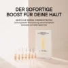 Infographie : Sérums concentrés en ampoules BABOR avec le coffret « Perfect Glow » et les ampoules, un coup de fouet immédiat