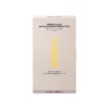 Boîte pliante « BABOR Perfect Glow Ampoule Serum Concentrate » de couleur beige, ornée d'un motif représentant une ampoule jaune, face avant