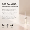 Infografik BABOR SOS Calming Ampoule Serum Concentrate mit Wirkung innerhalb von 7 Tagen, clean und vegan