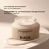 Infografik BABOR ACE Cream Grounding: 24 Stunden Feuchtigkeit, festere und elastischere Haut nach 4 Wochen
