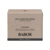 Beigefarbene Faltschachtel der BABOR Soul & Body ACE Cream Grounding mit Duftnoten und 200 ml