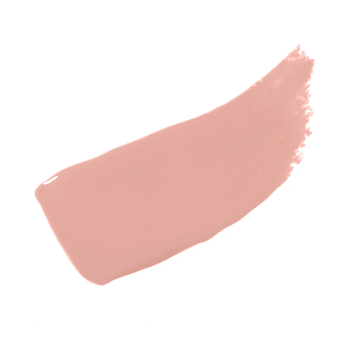 Farbaufstrich des BABOR Super Soft Lip Oil in 01 Pearl Pink, zartes Rosa mit leichtem Glanz auf Weiss