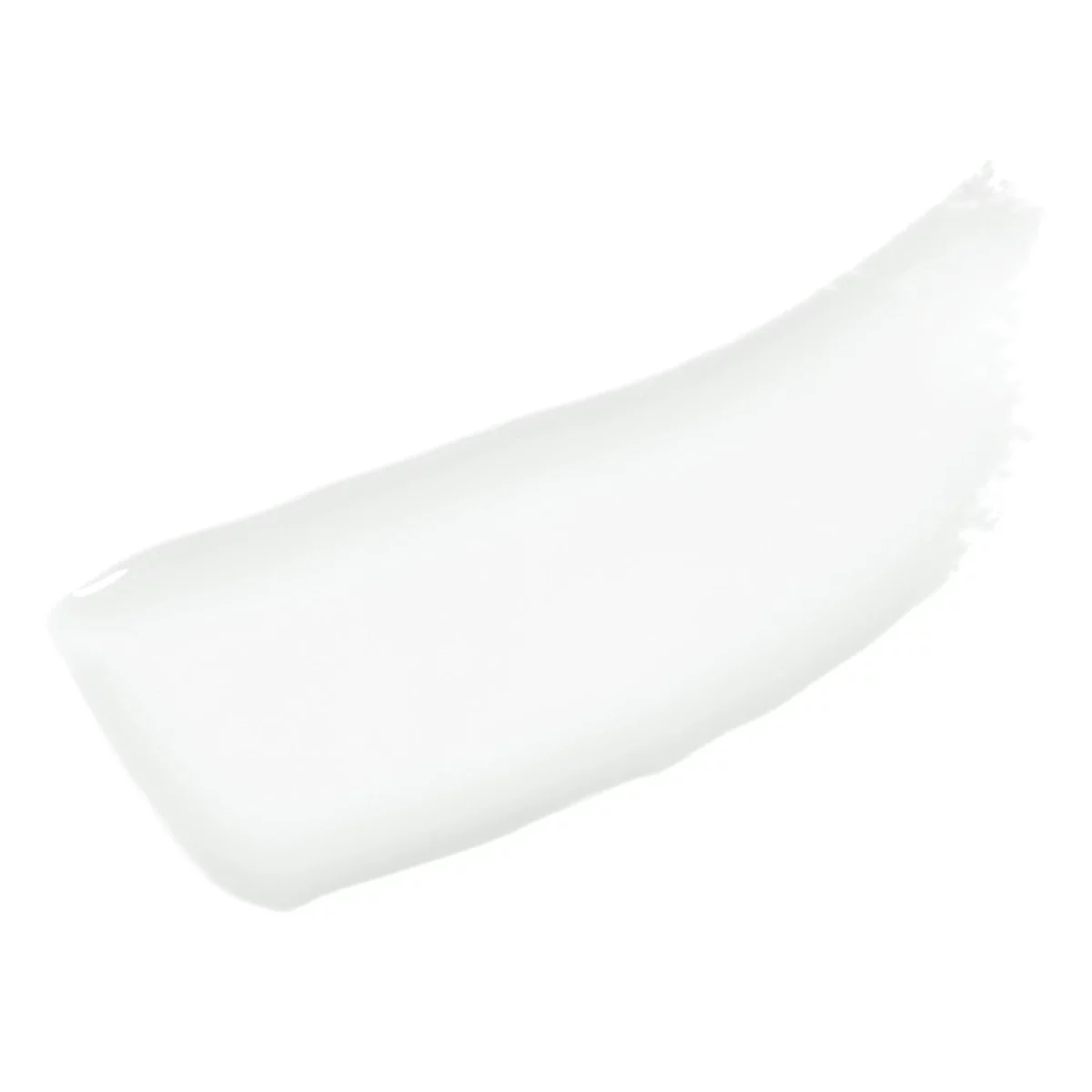 Aufstrich des BABOR Super Soft Lip Oil in 06 Transparent, farbloser Glanz ohne Pigmente auf weissem Grund