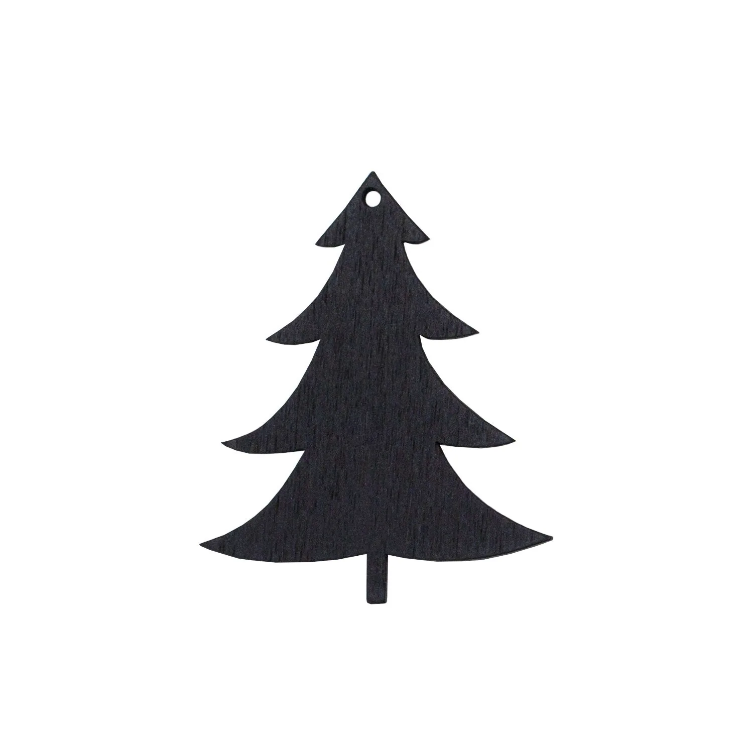Set of 8 Wooden Fir Tree Ornaments