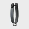 Seitenansicht des Orbitkey Schlüsselorganisator Aktiv in Graphite, leer, mit Verbindungsschraube und D-Ring