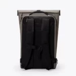 Back of the Ucon Acrobatics Hajo Pro backpack in dark grey showing the padded back panel, shoulder straps and chest strap